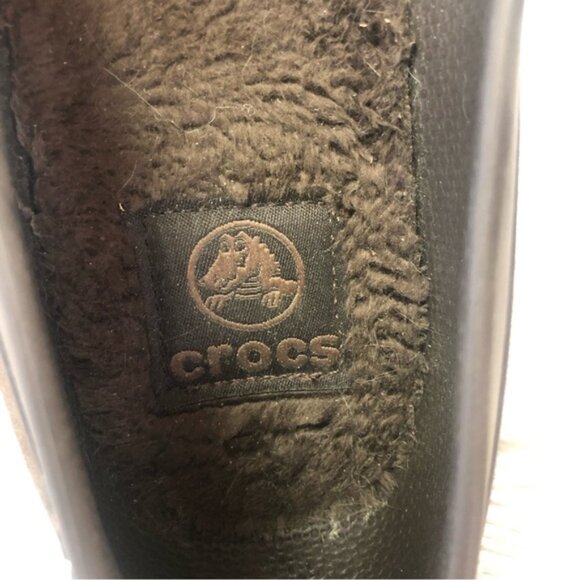 Crocs Mammoth Flats Womens Brown Ballet Fur Lined Shoes Size 8 - Picture 9 of 11